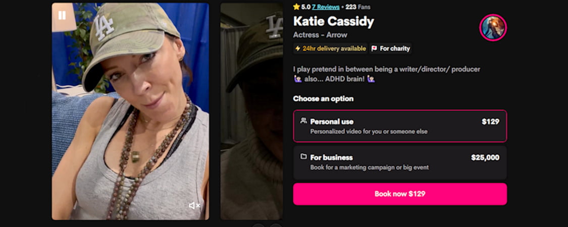 Katie Joins Video Message Site Cameo